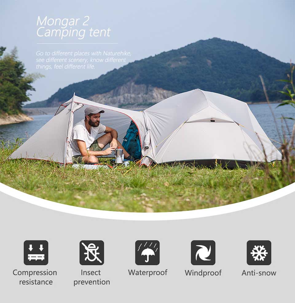 2-Person 20D Nylon Camping Tent